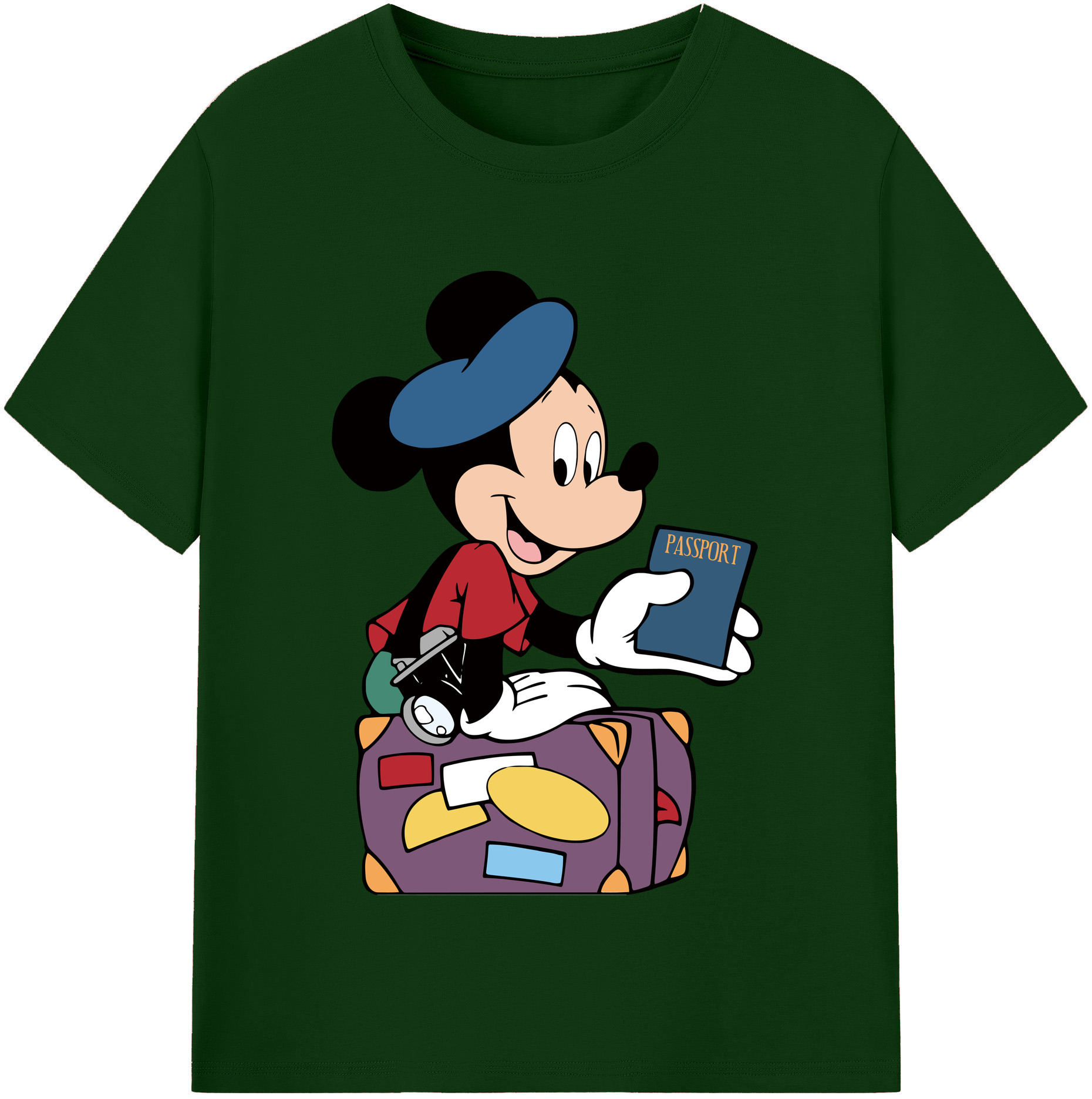 （画像用） ミッキーマウス Mickey Mouse 綿100％半袖Tシャツ（フロントプリント）